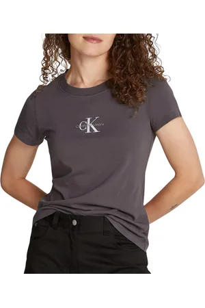 Calvin Klein Washed Monologo Slim Fit Shirt Dames