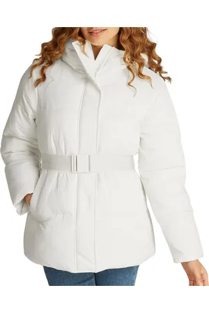 Calvin Klein Logo Belt Puffer Winterjas Dames