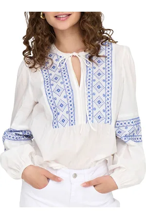 JDY Lulu Embroidery LS Shirt Dames