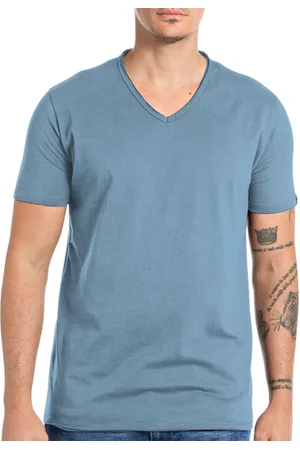 Replay Raw Cut V-neck Shirt Heren