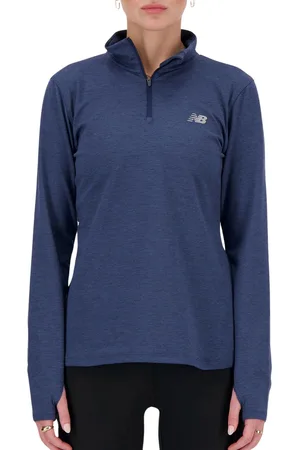 New Balance Space Dye 1/4 Zip Shirt Dames