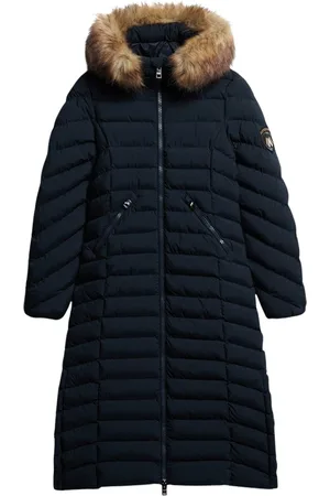 Superdry Fuji Faux Fur Hooded Longline Winterjas Dames