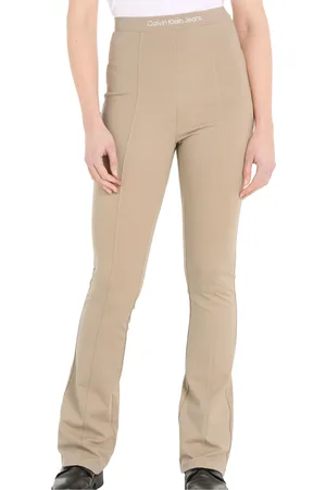 Calvin Klein Logo Elastic Milano Flared Broek Dames
