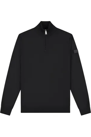 Malelions Knitted 1/4 Zip Sweater Heren