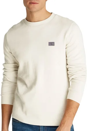 Calvin Klein Woven Label Waffle Longsleeve Shirt Heren