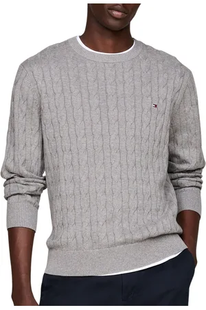 Tommy Hilfiger Classic Cotton Cable Crew Sweater Heren