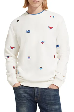 Scotch&Soda AOP Embroidery Sweater Heren