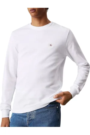 Calvin Klein Woven Label Waffle Longsleeve Shirt Heren