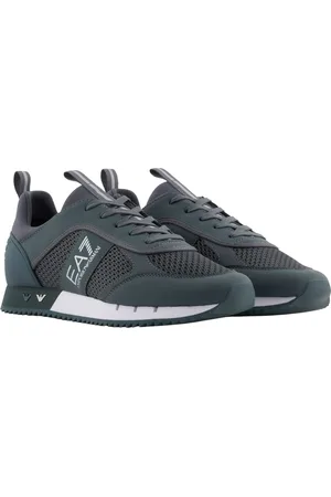 EA7 Black & White Lace Up Sneakers Heren