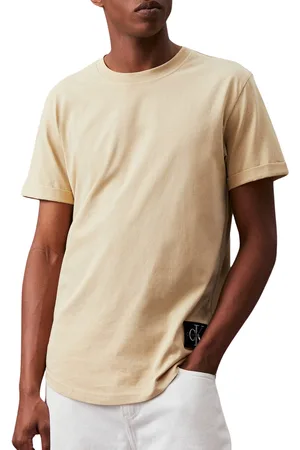 Calvin Klein Badge Round Hem Shirt Heren