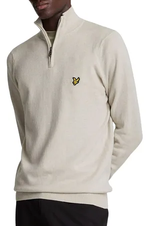 Lyle & Scott Cotton Merino Half Zip Sweater Heren