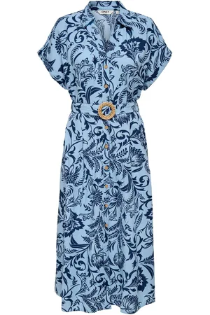 ONLY Jakiri Linnen Midi Jurk Dames