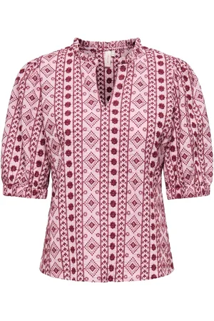 ONLY Pippi Life SS V-neck Blouse Dames
