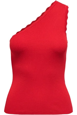 JDY Nanna SL Scallop Oneshoulder Tanktop Dames