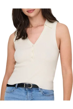 JDY Nanna SL Collar Knit Tanktop Dames