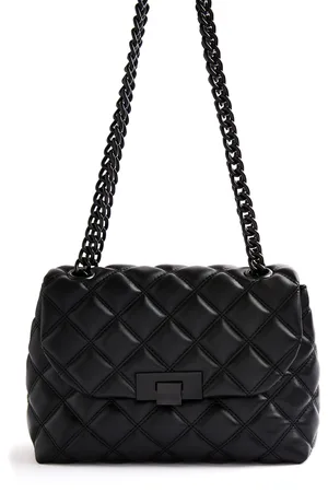 Primark Black quilted tonal crossbody bag