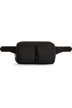 Primark Black double pocket nylon bum bag