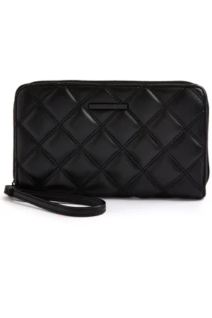Primark Black quilted tonal travel wallet