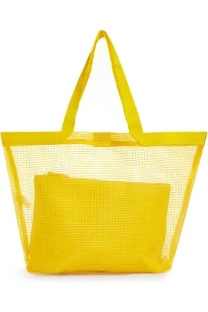Primark Yellow cross hatch beach bag