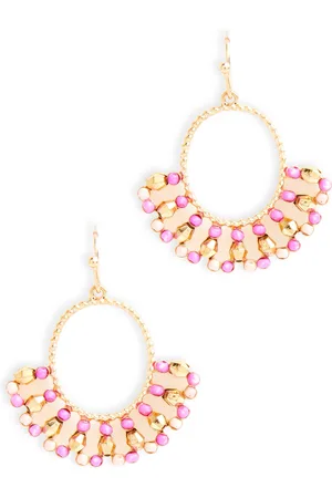 Primark Pink and goldtone delicate beaded fishhook earrings