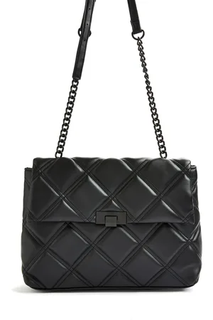 Primark Black quilted tonal oversized shoulder bag