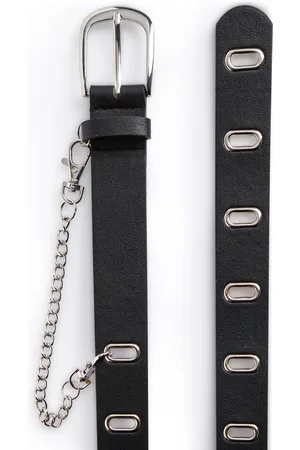 Primark Black oval eyelet chain belt