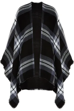 Primark Black check reversible cape