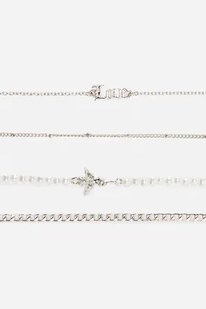 Primark 4 pack silver tone gothic bracelets