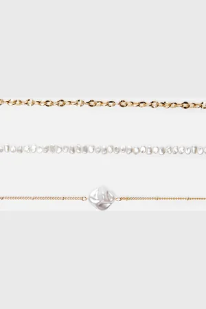 Primark 3pk faux pearl bracelets