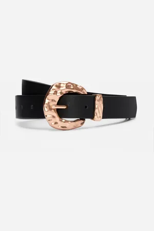 Primark Zwarte riem van imitatieleer met smelttextuur en gesp