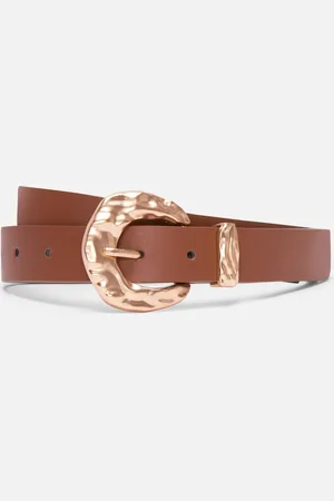 Primark Zwarte riem van imitatieleer met smelttextuur en gesp