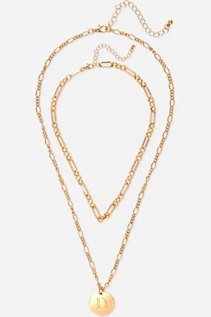 Primark CaresHalsketting met initiaal, set van 2