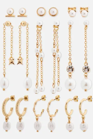 Primark Oorhangers met imitatieparels, set van 9