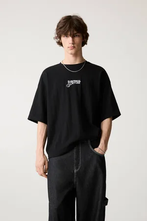 Pull&Bear Elektrikal Afbeelding Met Textuur T-Shirt