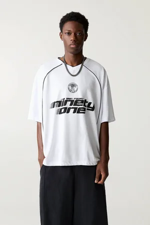 Pull&Bear Stwd Hockey T-Shirt Van Gaasstof