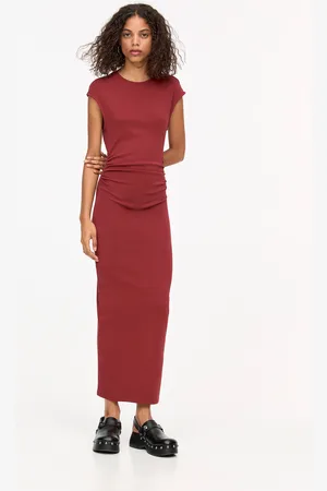 Pull&Bear Midi-Jurk Met Plooi