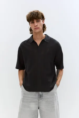 Pull&Bear Opengewerkte Rustieke Tricot Polo