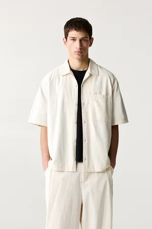 Pull&Bear Overhemdblouse Korte Mouw Zakje
