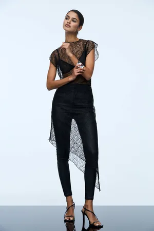 Pull&Bear Asymmetrische Jurk Met Kant