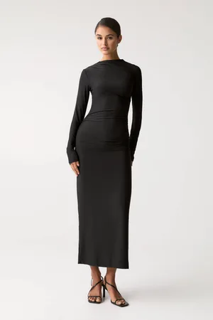 Pull&Bear Midi-Jurk Met Plooi