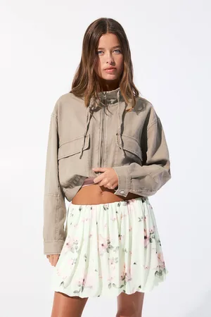 Pull&Bear Tule Balloon Minirok Met Bloemen
