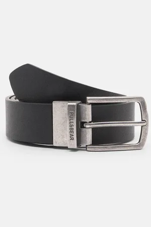 Pull&Bear Leereffect Riem Met Logo En Gesp