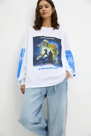 Pull&Bear Star Wars T-Shirt Met Lange Mouw