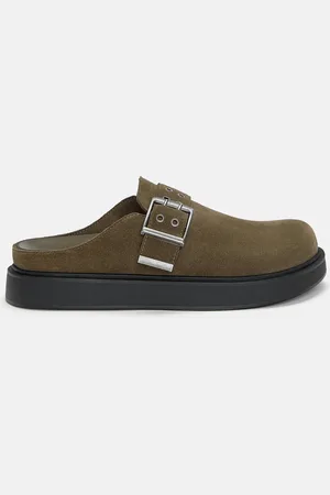 Pull&Bear Leren Clogs Met Gesp
