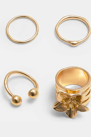Pull&Bear 4-Pack Ringen Met Bloem