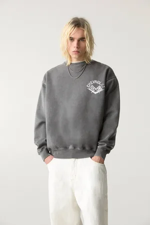 Pull&Bear Grijze Chevrolet Sweater