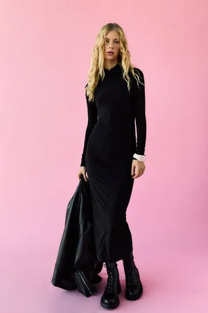 Pull&Bear Midi-Jurk Met Polokraag