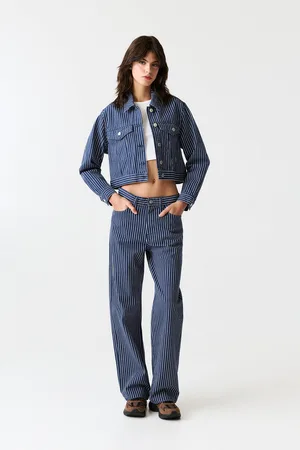 Pull&Bear Baggy Jeans Met Strepen