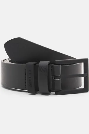 Pull&Bear Riem Met Leereffect En Matte Gesp