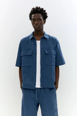 Pull&Bear Boxy Fit Overhemd Van Linnenmix